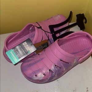 Rugged Shark Kids' Pink Slip-On Water Clogs